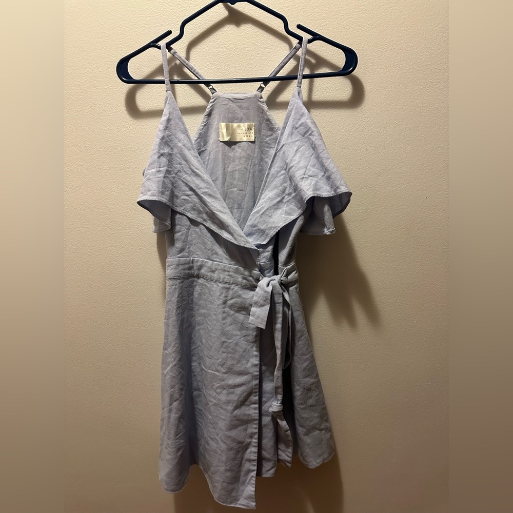 J.O.A. Light Blue Wrap Dress Size Small